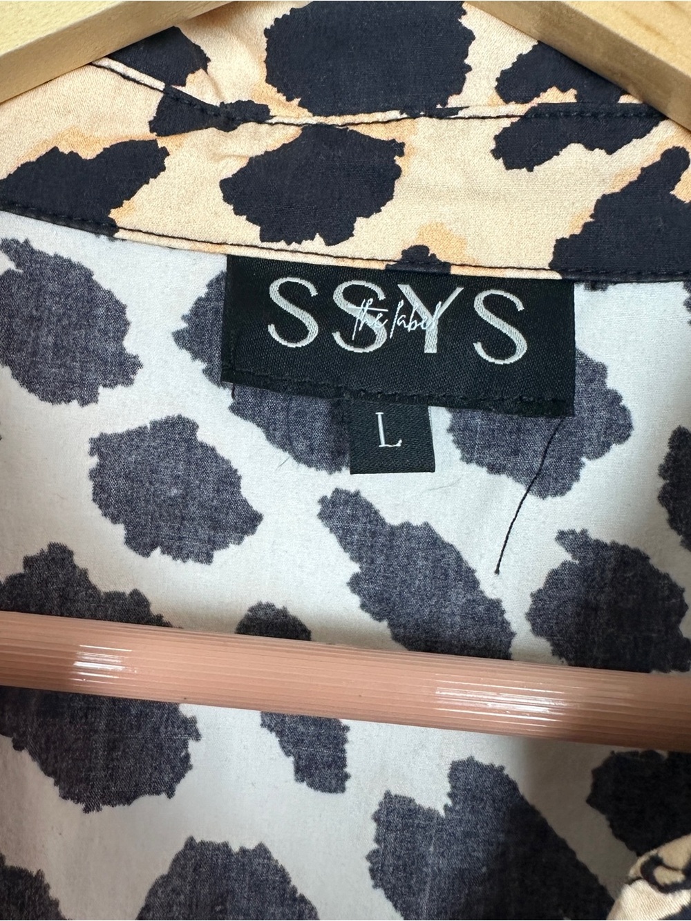 SSYS Poplin Leopard Mini Dress Sz L - Picture 6 of 7